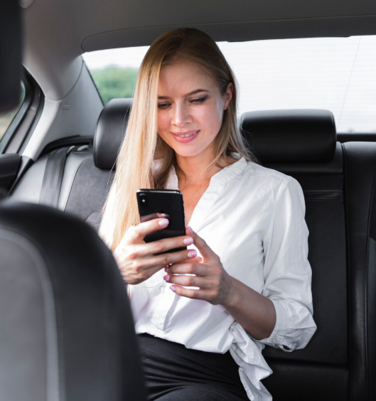 passenger in taxi